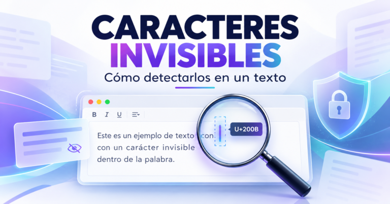 cómo detectar caracteres invisibles en un texto