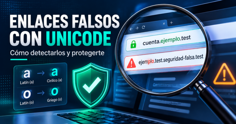 enlaces falsos con caracteres Unicode